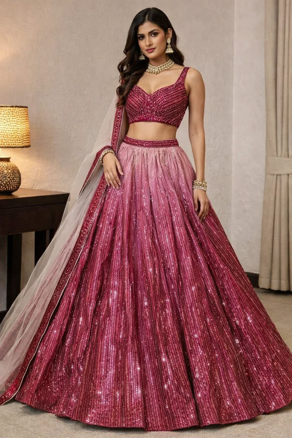 Georgette Wedding Lehenga Choli