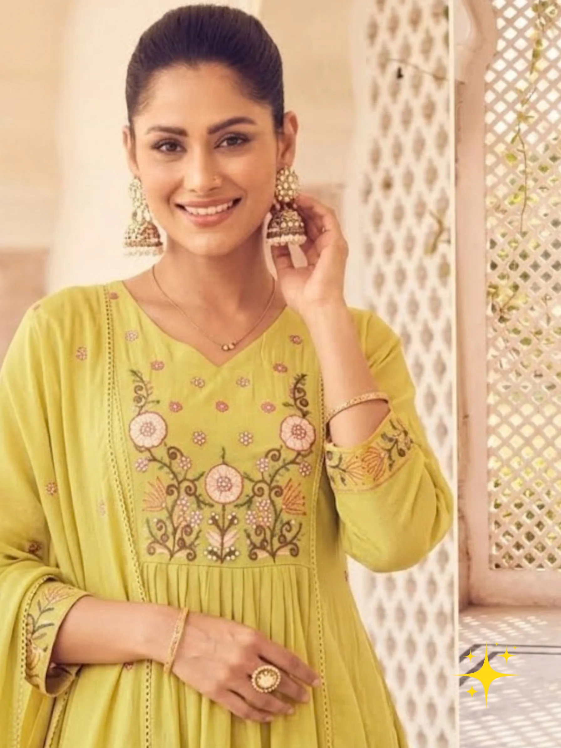 Malchandri Cotton Anarkali Kurta Set | Femmeera detail view 4