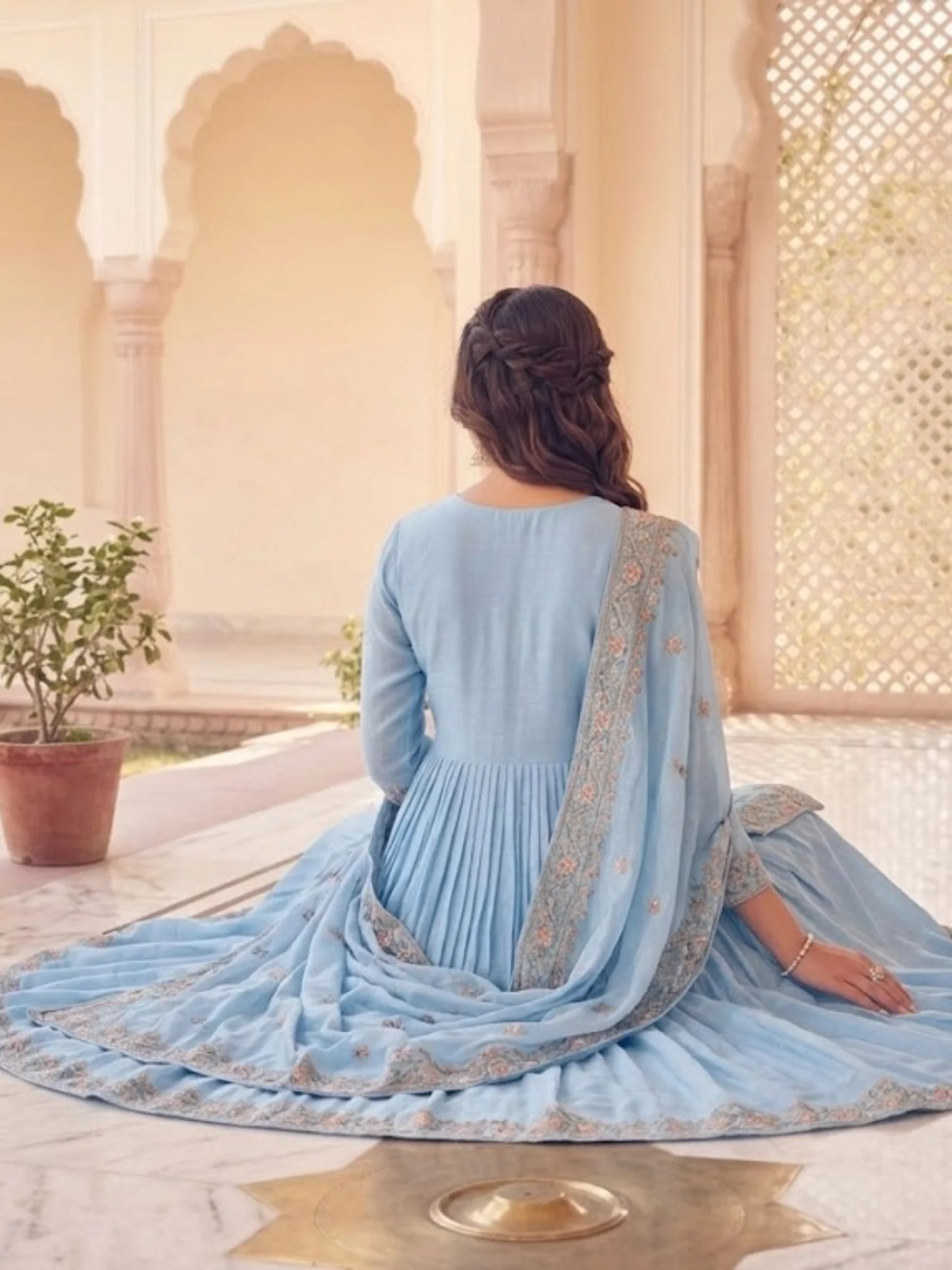 Malchandri Cotton Anarkali Kurta Set | Femmeera detail view 3