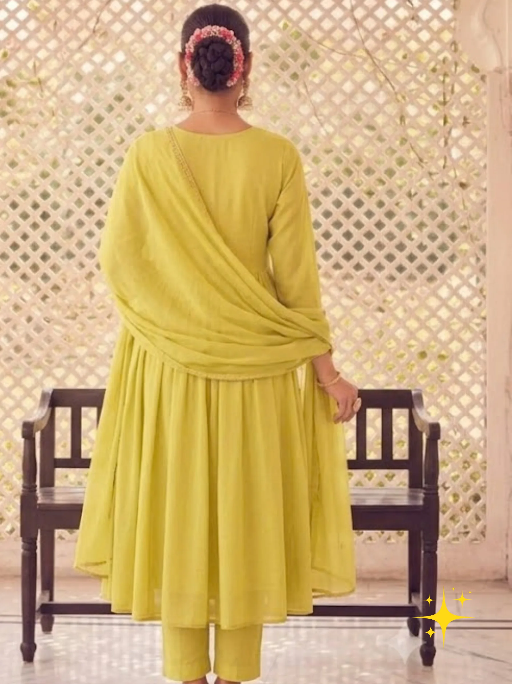 Malchandri Cotton Anarkali Kurta Set | Femmeera detail view 6
